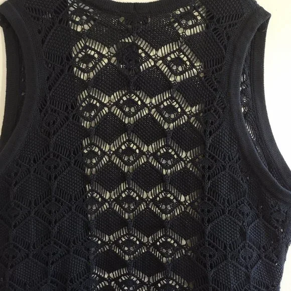 NEW Torrid Pointelle Crochet Vest w/ Fringe Crop Casual Festival  Size 3X - Picture 7 of 10